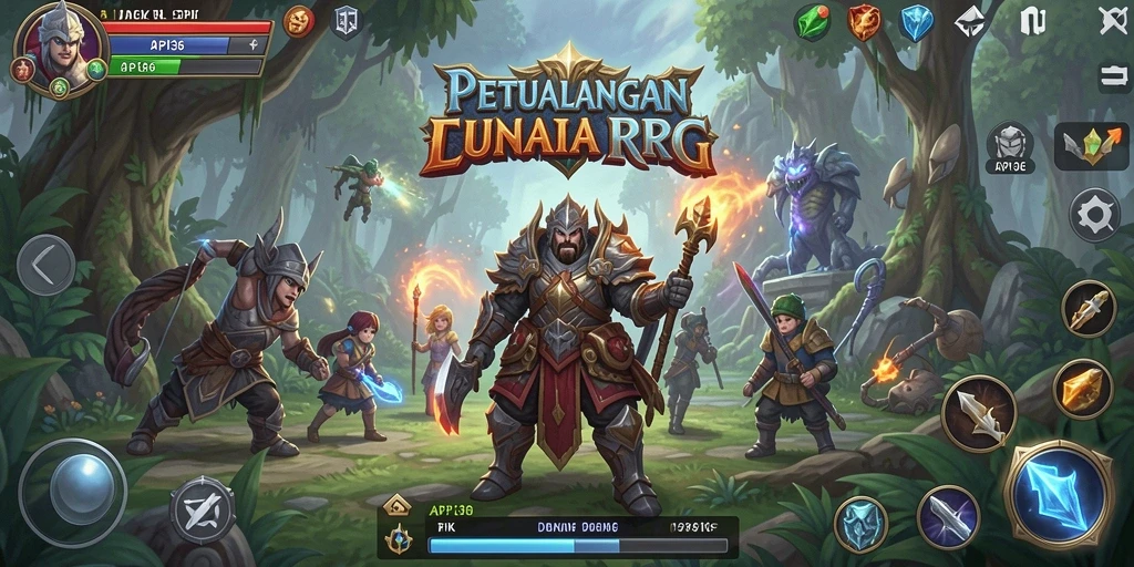 Tampilan gameplay seru di dunia RPG yang menakjubkan.