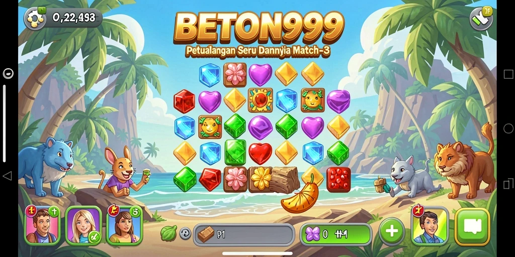 Tampilan gameplay seru dan penuh warna dari BETON999.