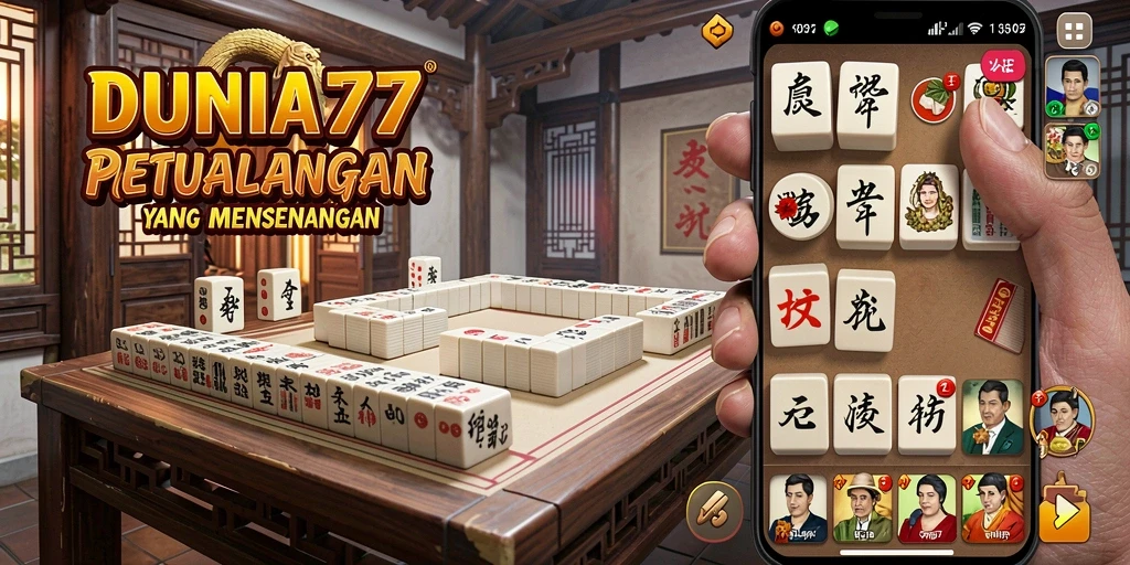 Screenshot DUNIA77 menampilkan pengalaman bermain Mahjong yang menarik.