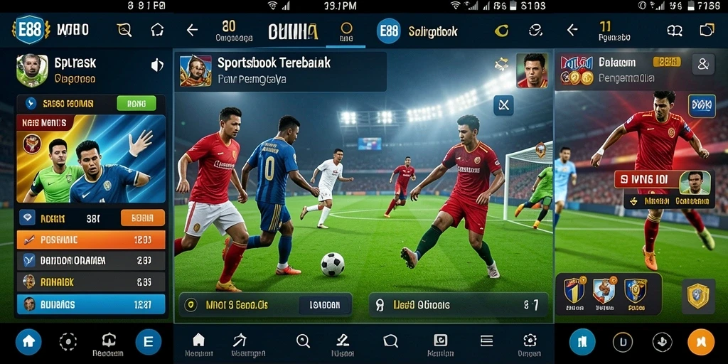 Tampilan menarik dari E88 menampilkan berbagai pilihan taruhan olahraga.
