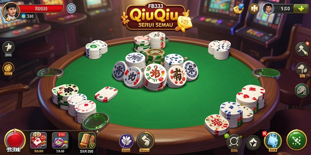 Gameplay FB333 yang menegangkan dengan kartu QiuQiu.