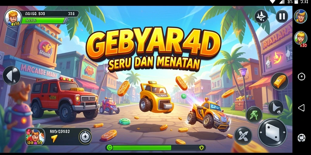 Screenshot gameplay GEBYAR4D yang menampilkan aksi seru dalam permainan Arcade.