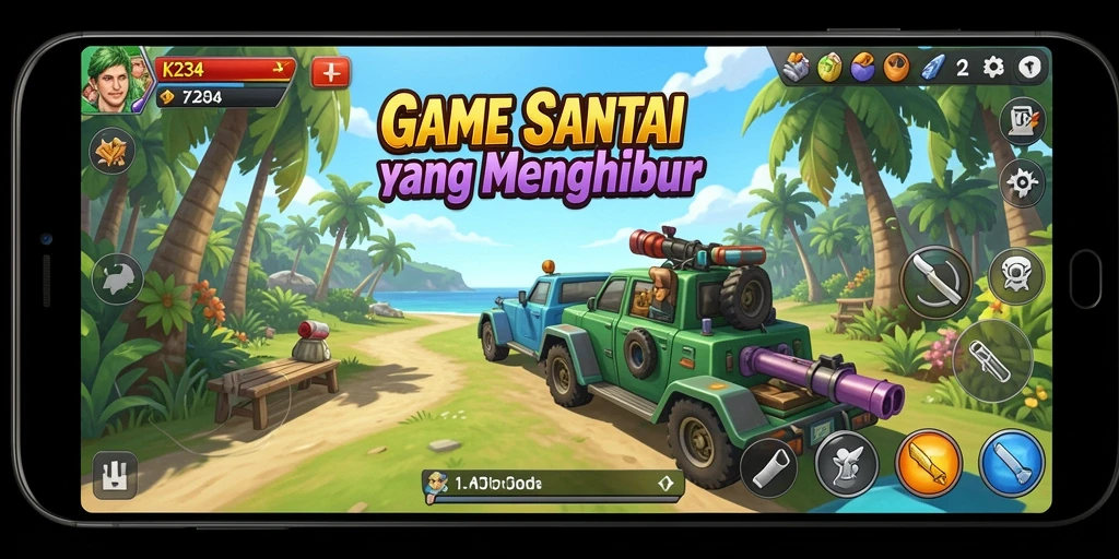 Tampilan screenshot K234 menampilkan gameplay yang menyenangkan dan penuh warna.