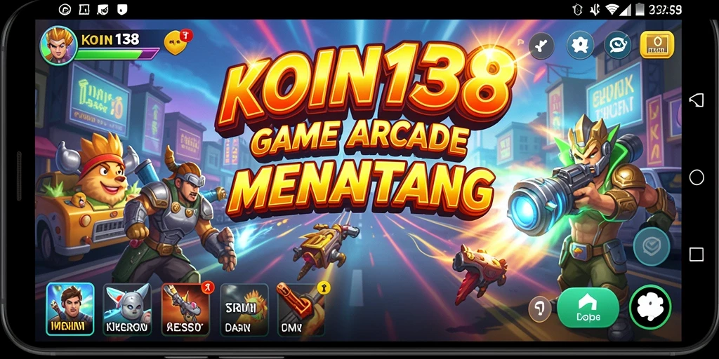 Tampilan gameplay KOIN138 yang penuh warna dan menantang.
