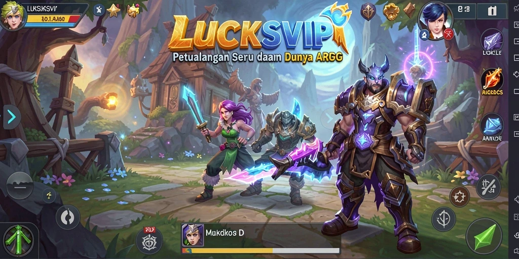 Screenshot gameplay LUCKSVIP menampilkan aksi pertempuran seru dalam dunia ARPG.