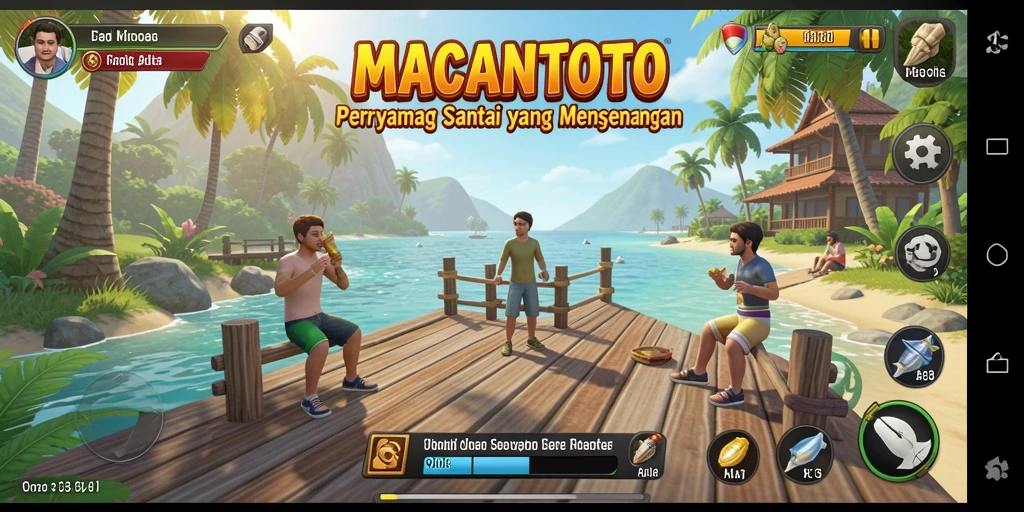 Tampilan gameplay MACANTOTO yang menyenangkan dan cerah.