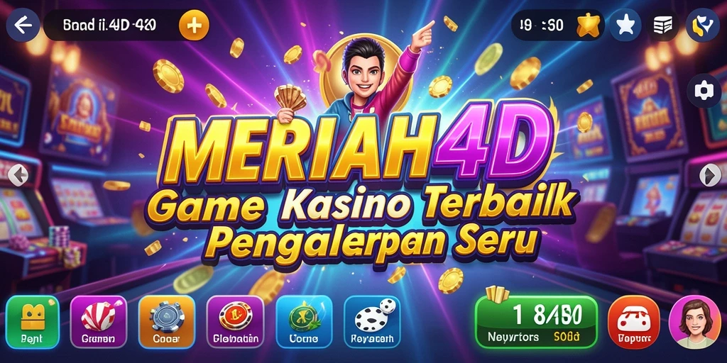 Tangkapan layar utama dari gameplay MERIAH4D yang menampilkan keseruan permainan Kasino.