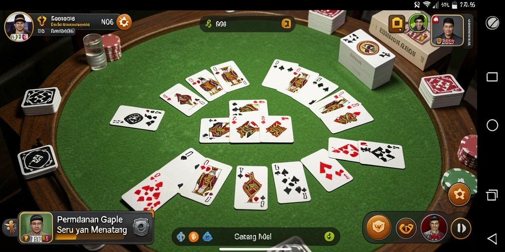 Tampilan gameplay Gaple yang seru di N06 dengan grafis menarik.