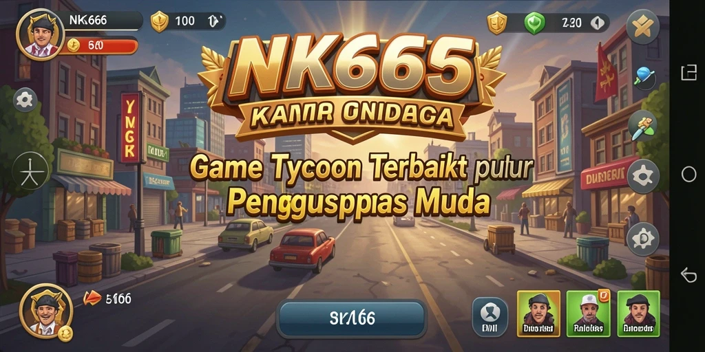 Screenshot gameplay NK666 menunjukkan pengelolaan bisnis yang menarik.