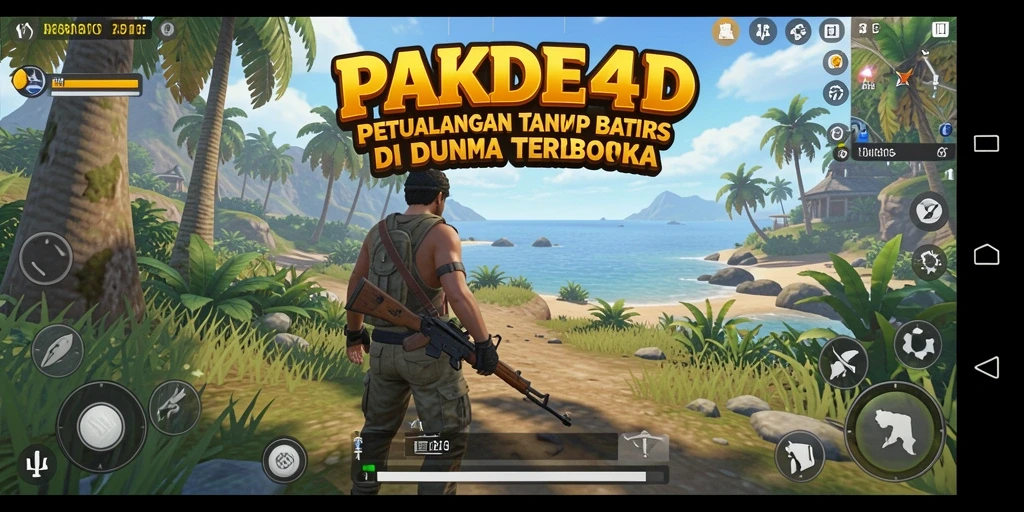 Tampilan gameplay PAKDE4D yang memukau di dunia terbuka.