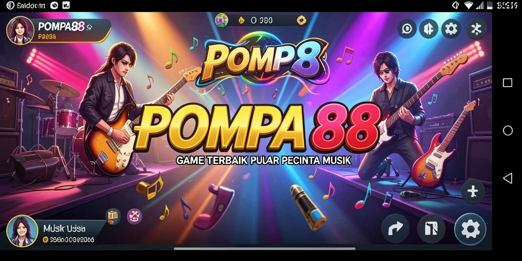 Screenshot POMPA88 menampilkan gameplay musik yang seru dan interaktif.