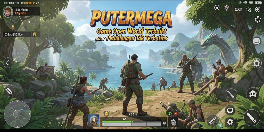 Tampilan gameplay PUTERMEGA yang menakjubkan dalam dunia Open World.