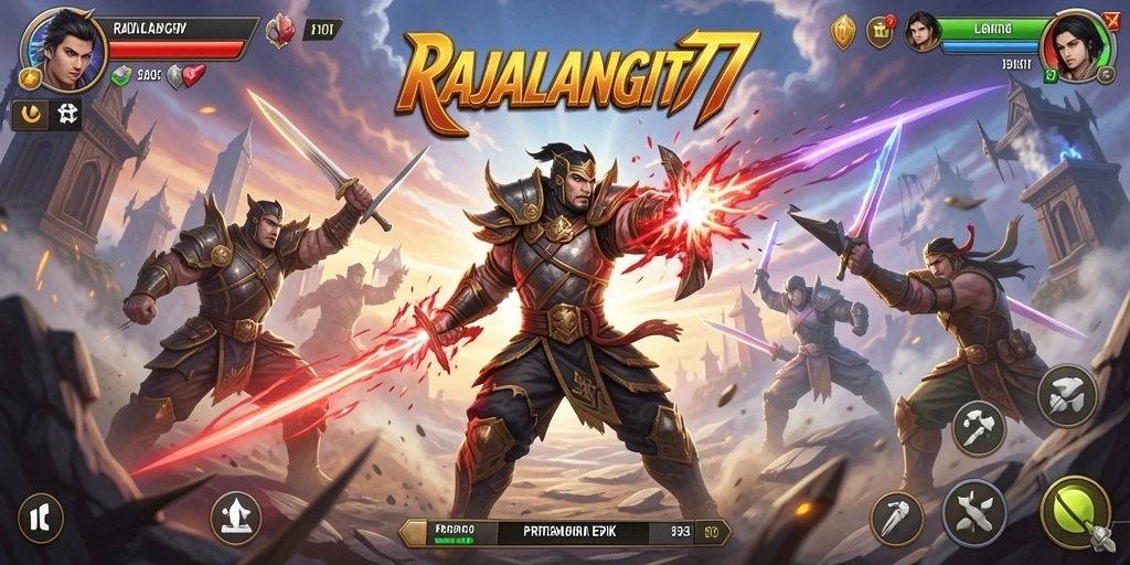 Gameplay seru dengan karakter Fighting bertarung di langit.