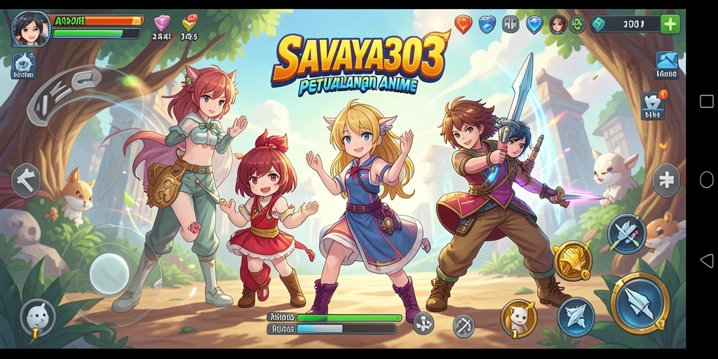 Tangkapan layar menunjukkan pertarungan seru dalam SAVAYA303 dengan karakter anime favorit.