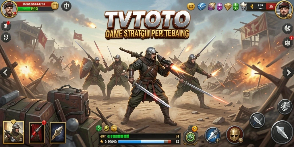 Tampilan gameplay seru di TVTOTO yang menunjukkan pertempuran strategis.