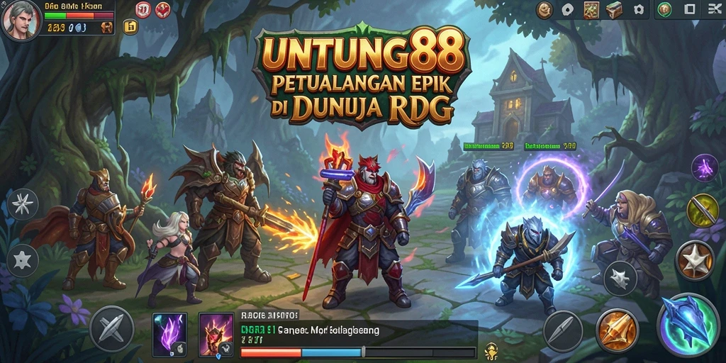 Tampilan gameplay menarik dan karakter unik dalam UNTUNG88.