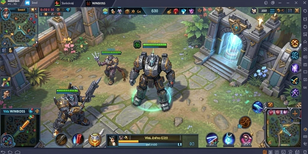 Tampilan gameplay <strong>WINBOSS</strong> yang penuh strategi dan aksi.