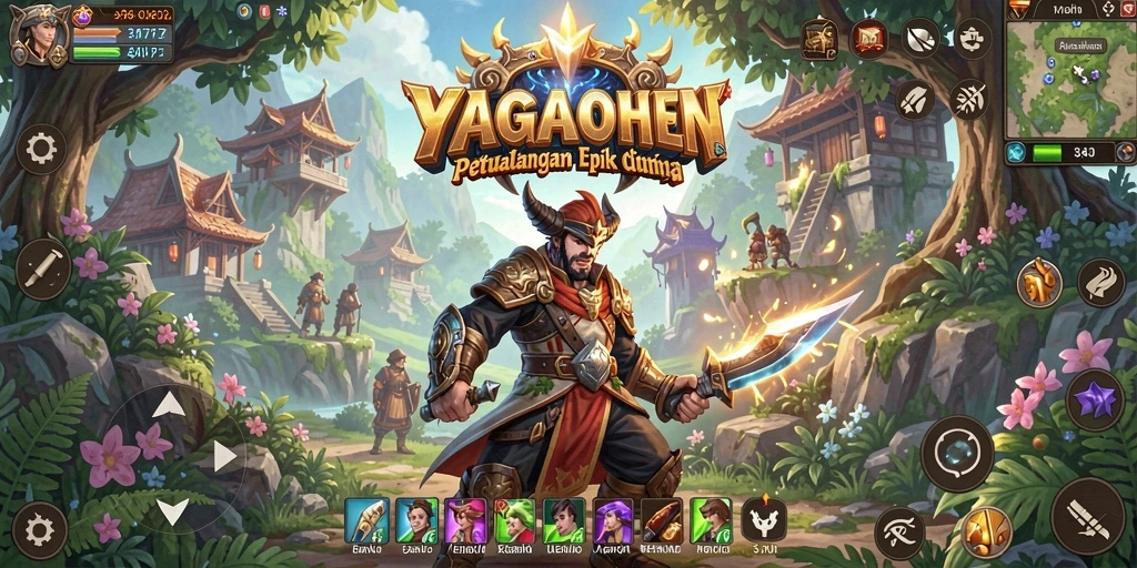 Tampilan gameplay YAGAOHEN yang epik dan menarik.