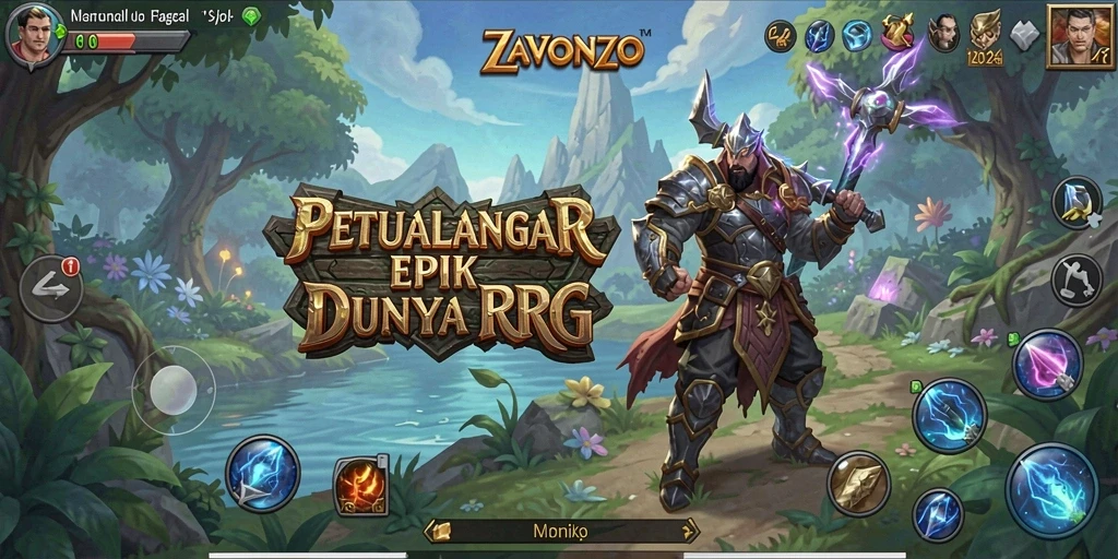 Tampilan layar gameplay ZAVONZO yang menarik dan penuh aksi.